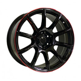 Off Road Wheels OW1012 8,5x20 6x139.7 ET 10 Dia 110,5 (GLOSSY_BLACK_RED_LINE_RIVA_RED)