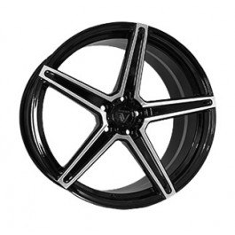 Vissol Forged F-505 9x20 5x112 ET 33 Dia 66,5 (GLOSS-BLACK-WITH-MACHINED-FACE)