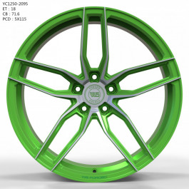 WS FORGED WS1250 9,5x20 5x115 ET 18 Dia 71,6 (MATTE_GREEN_WITH_MACHINED_FACE_FORGED)