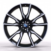 Replica FORGED B2109607 10,5x22 5x112 ET 43 Dia 66,5 (GLOSS_BLACK_WITH_MACHINED_FACE_FORGED)