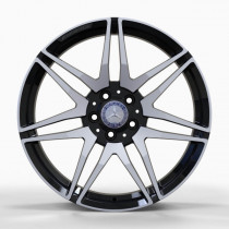 Replica FORGED MR874 8x19 5x112 ET 52 Dia 66,5 (GLOSS-BLACK-WITH-MACHINED-FACE_FORGED)