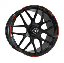 Replica MR957 10x21 5x130 ET 33 Dia 84,1 (SATIN-BLACK--WITH-RED-STRIP_FORGED)